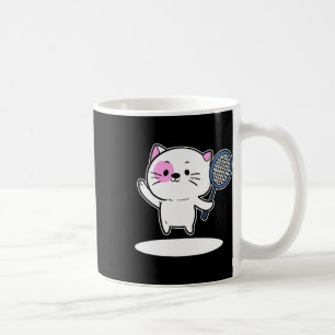 Taza De Café Jugador De Badminton De Juego De Gatos Para Hombre