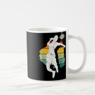 Taza De Café Jugador de bádminton Equipo de bádminton retro Vol