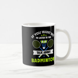 Taza De Café Jugador de bádminton habla sobre bádminton