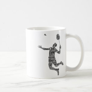 Taza De Café Jugador de bádminton lanzadera niños jóvenes hombr