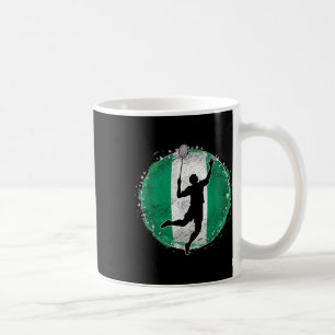 Taza De Café Jugador de bádminton Nigeria Bandera nigeriana Nig
