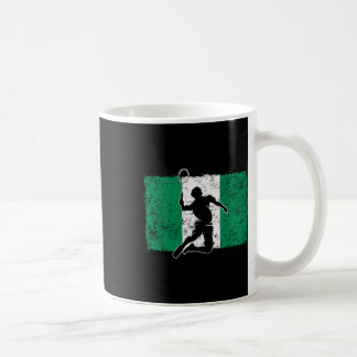 Taza De Café Jugador de Badminton Nigeria Bandera nigeriana Nig