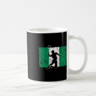Taza De Café Jugador de Badminton Nigeria Bandera nigeriana Nig