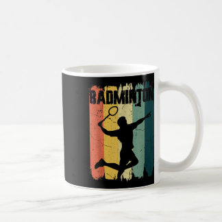 Taza De Café Jugador de bádminton retro vintage deportes de bád