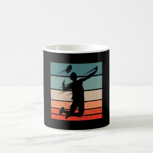 Taza De Café Jugador de bádminton salto smash