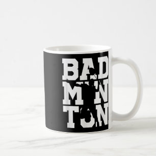 Taza De Café Jugador de bádminton tiro raqueta volante atleta