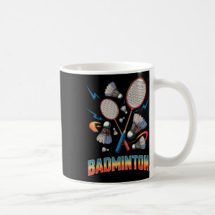 Taza De Café Jugador de bádminton vintage de los 90s Raqueta de