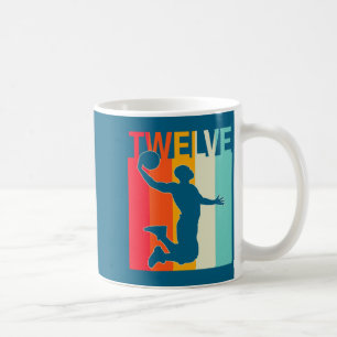 Taza De Café Jugador de baloncesto retro 12 años para hombre ch