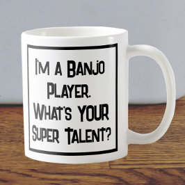 Taza De Café Jugador de Banjo Super Talento. Coffee Mug