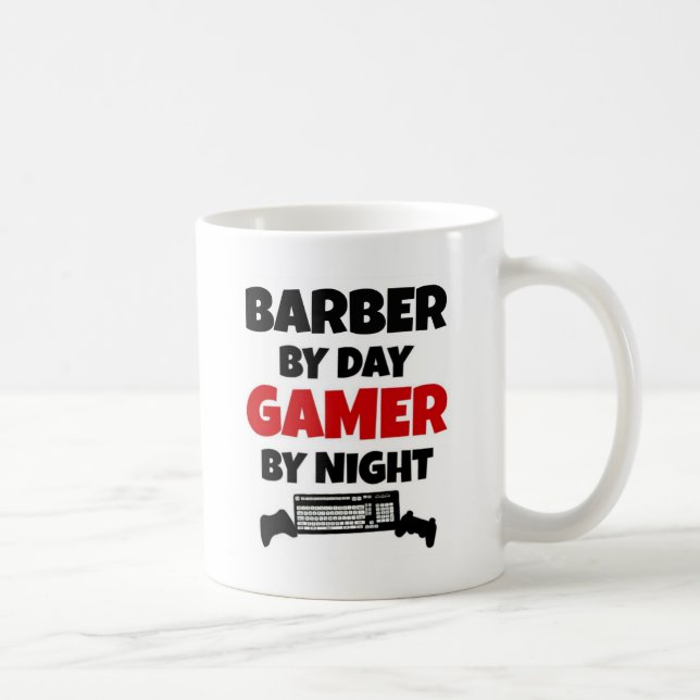 Taza De Café Jugador de Barber por Día por Noche (Derecha)