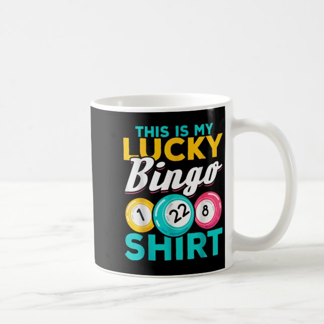 Taza De Café Jugador De Bingo Este Es Mi Bingo Afortunado Funny (Derecha)