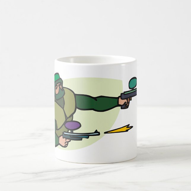 Taza De Café Jugador de bola de pintura con deportes de acción  (Subido por el creador)