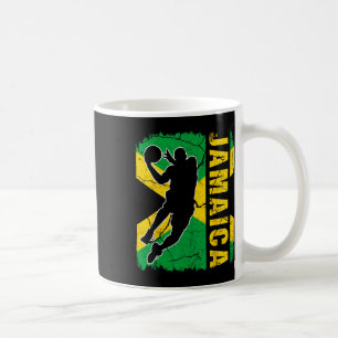Taza De Café Jugador de Bysketbyll jamaiquino Bandera de Jamaic