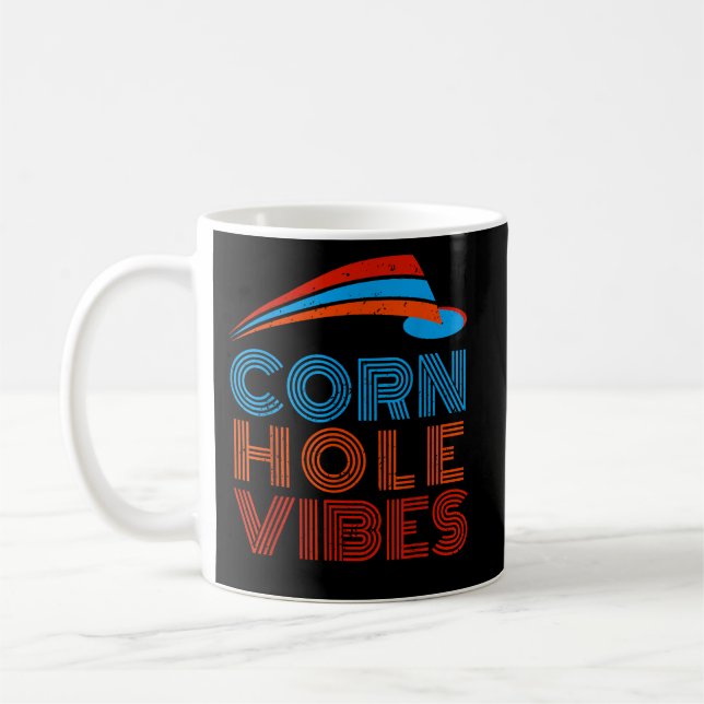 Taza De Café Jugador de Cornhole Vibes Cornhole (Izquierda)
