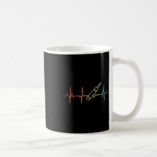 Taza De Café Jugador de críquet Vintage Cricket Latido del cora