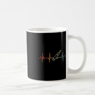 Taza De Café Jugador de críquet Vintage Cricket Latido del cora