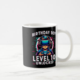 Taza De Café Jugador de Cumpleaños de Niños de Nivel 10 desbloq