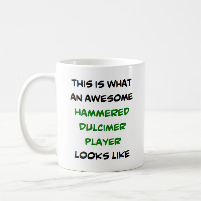Taza De Café jugador de dulcimer martillo, impresionante (Izquierda)