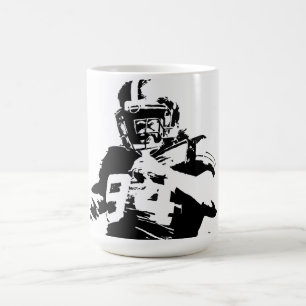 Taza De Café Jugador de Fútbol 15oz