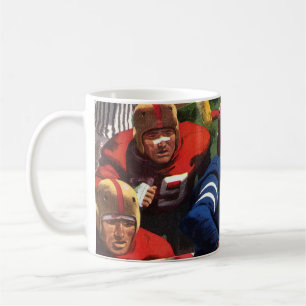 Taza De Café Jugador de fútbol americano de deportes vintage en