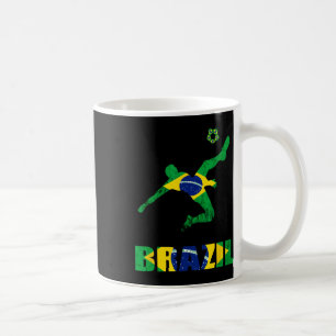Taza De Café Jugador de fútbol brasileño de fútbol brasileño P