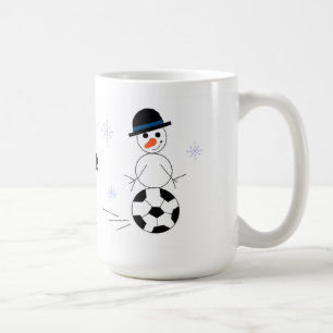 Taza De Café Jugador de fútbol de muñeco de nieve