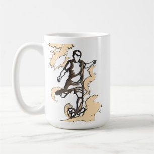Taza De Café Jugador de Fútbol Dinámico