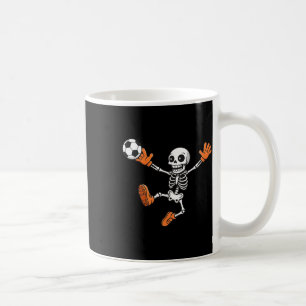 Taza De Café Jugador de fútbol esqueleto de Halloween fanático 