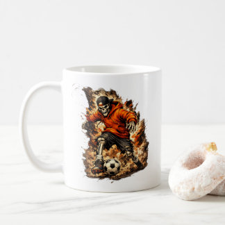 Taza De Café Jugador de Fútbol Esqueleto Streetwear Cartoon – D