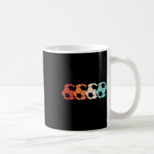 Taza De Café Jugador de fútbol femenino Retro Soccer Ball