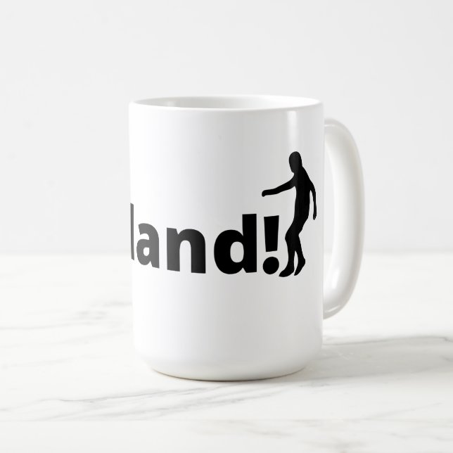 Taza De Café Jugador de fútbol holandés usando el punto como bo (Anverso derecho)