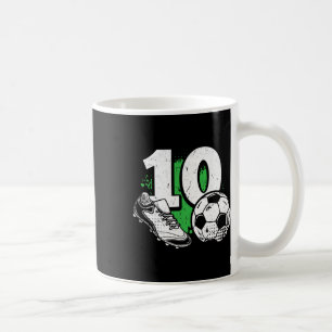 Taza De Café Jugador de fútbol niño cumpleaños 10 años