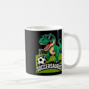 Taza De Café Jugador de fútbol Soccersaurus Dinosaurio T-rex Po