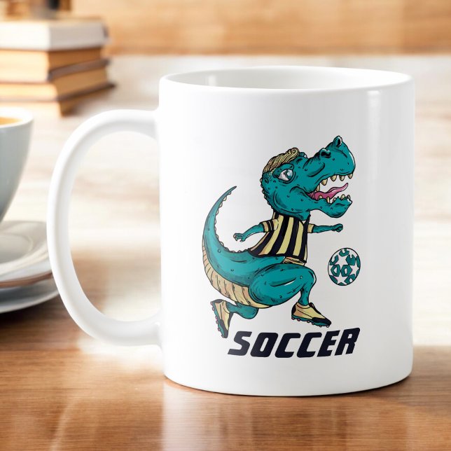 Taza De Café Jugador de fútbol T-Rex (Subido por el creador)