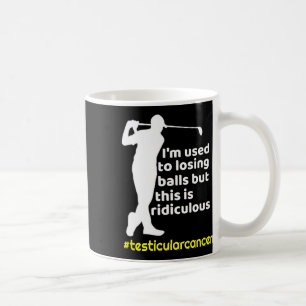 Taza De Café Jugador de golf superviviente de cáncer testicular