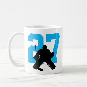Taza De Café Jugador de granero de hockey personalizado número 