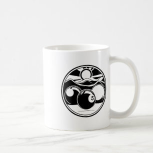 Taza De Café Jugador de grupo de dibujo de Billiards