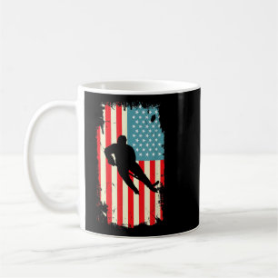 Taza De Café Jugador de Hockey Bandera Americana Hockey sobre H