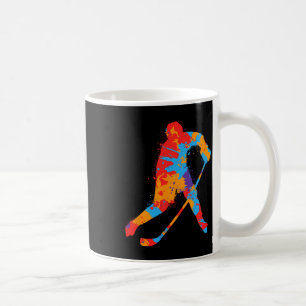 Taza De Café Jugador de Hockey Colorido Niños Hombres Chicos Ho