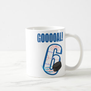 Taza De Café Jugador de Hockey Gol Gooooal Cumplo 6 Hockey sobr