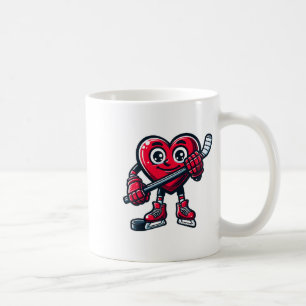 Taza De Café Jugador de hockey sobre hielo el día de San Valent
