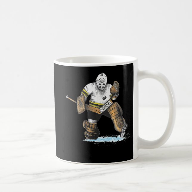 Taza De Café Jugador de hockey sobre hielo Gran Guardar máscara (Derecha)