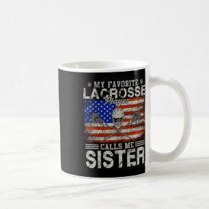 Taza De Café Jugador de Lacrosse Favorito Me Llama Hermana Dive
