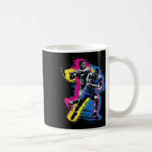 Taza De Café Jugador de lucha libre colorido para hombres mujer