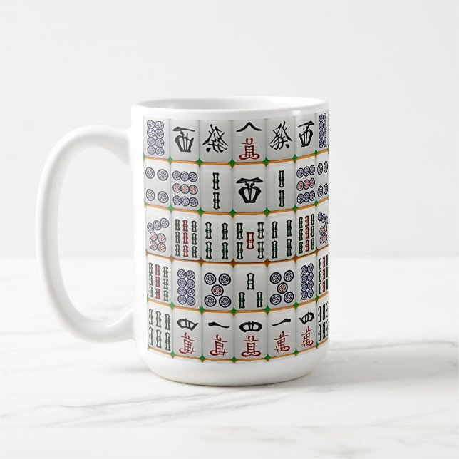 Taza De Café Jugador de Mahjong (Izquierda)