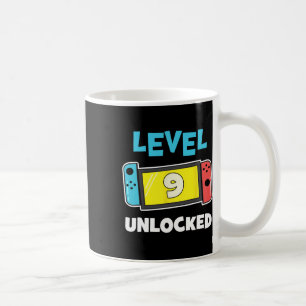 Taza De Café Jugador de nivel 9 desbloqueado Regalo de cumpleañ
