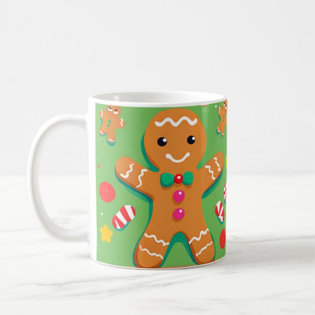 Taza De Café Jugador de pan de jengibre café Mug (Izquierda)