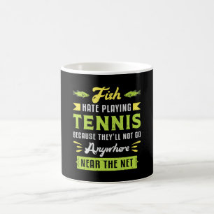 Taza De Café Jugador de partido de tenis Racket Court Sports Fu