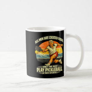 Taza De Café Jugador de pickleball divertido de 70 años cumplea