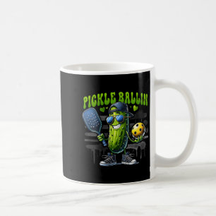 Taza De Café Jugador de pickleball divertido de mujeres paddleb